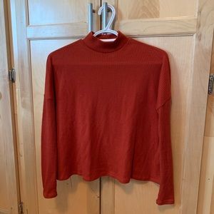 Mock neck long sleeve shirt